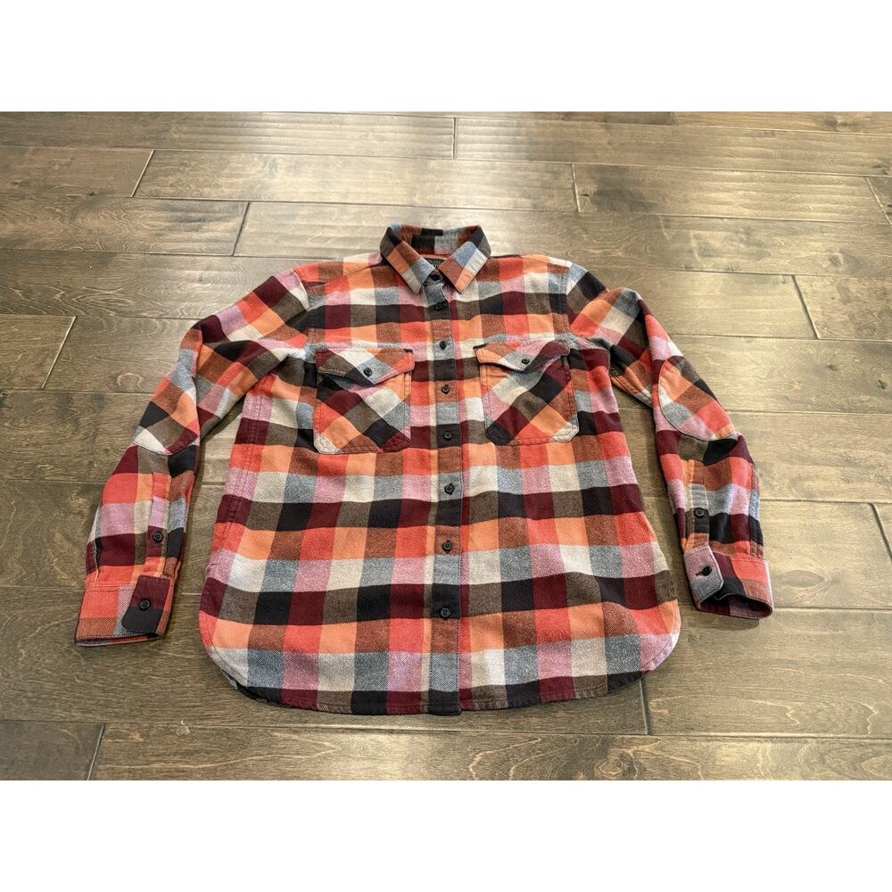 Pendleton Flannel Womens Orange Brown Plaid Button Up Long Sleeve Shirt Size XS - Picture 2 of 8